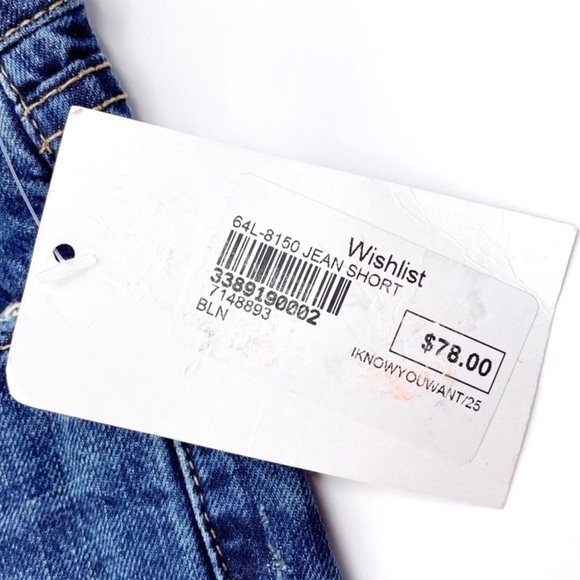 Blank NYC Jean Shorts “I Know You Want Me” Denim Size 25 = 2 nyc New NWT - Picture 8 of 10